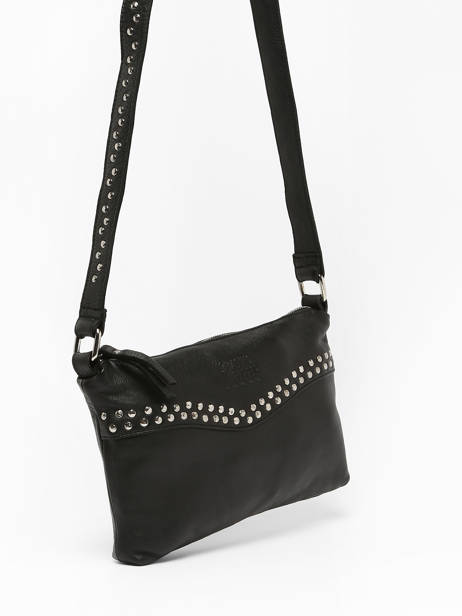 Cross Body Tas Glam Leder Basilic pepper Zwart glam BGLA68 ander zicht 2